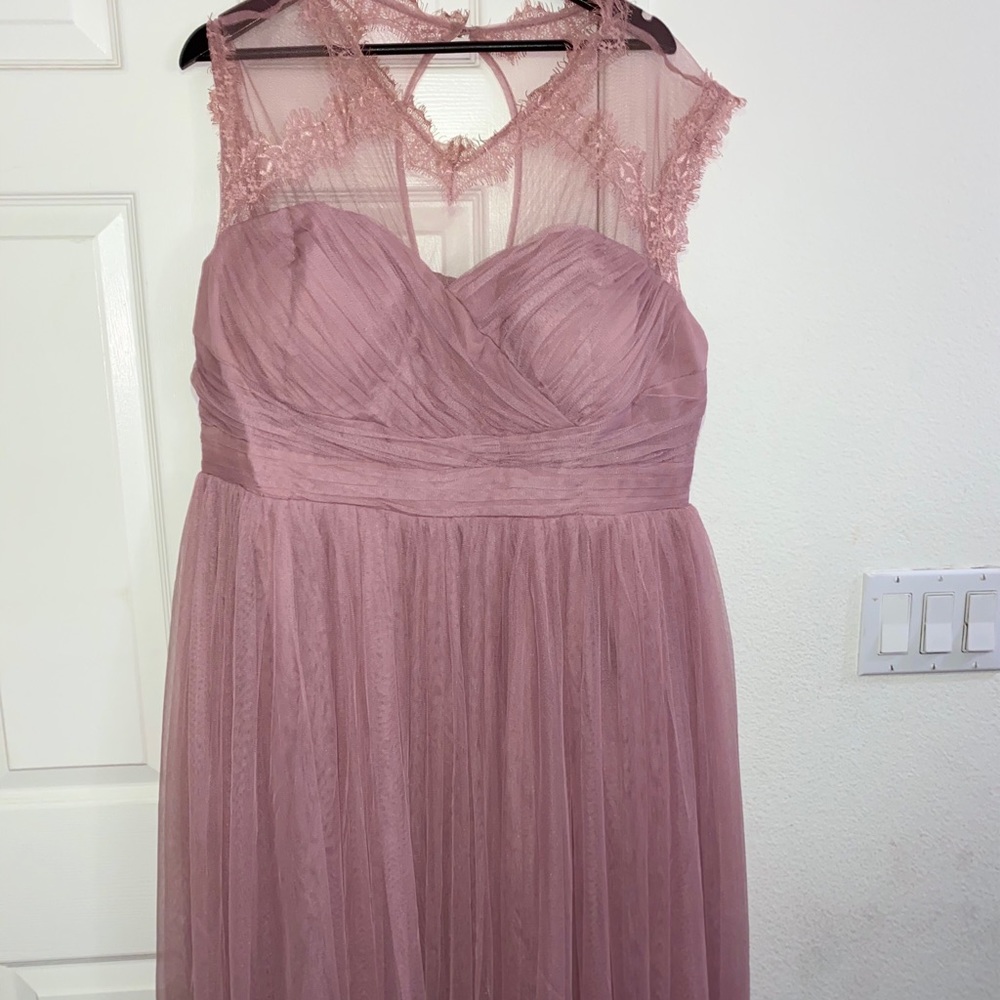 Pink ASOS prom dress with nice lace front
